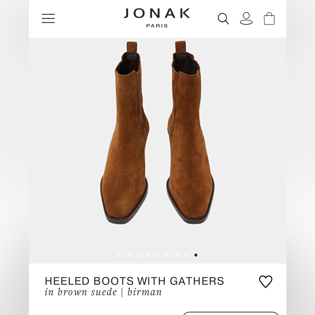 Jonak Tan Suede Chelsea Style Birman Boots Us 8 / Eu 38